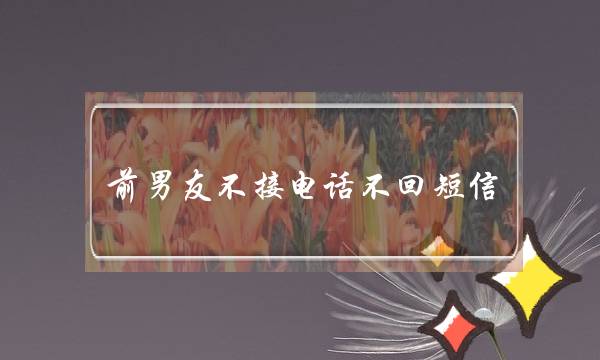 前男同伙没有接德律风没有回短疑(前男同伙没有接德律风没有回短疑没有会晤)