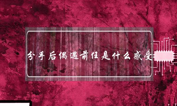 分手后偶遇前任是什么感受（再次遇见前任是一种什么感受）