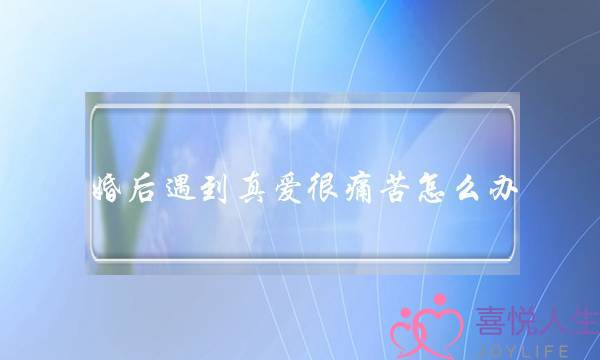 婚后碰着真爱很徐苦若何办？